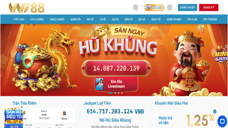 Link đăng nhập tài khoản WI88 chính thức