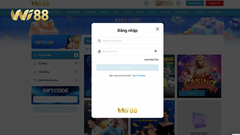 Hướng dẫn đăng nhập WI88 trong ba bước