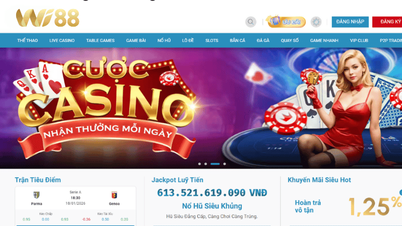 Giới thiệu thông tin chung về nhà cái WI88