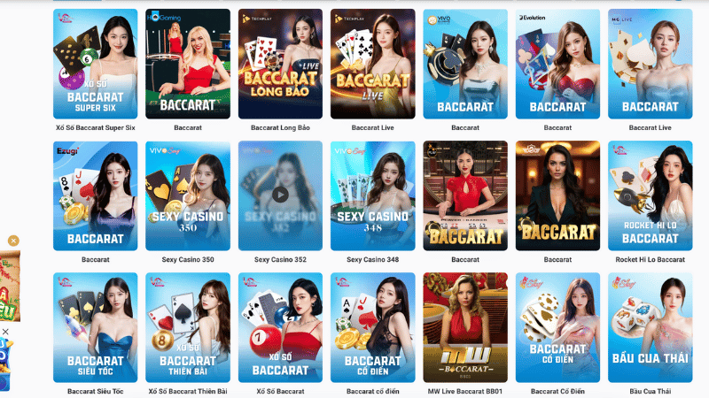  Các tựa game casino WI88 hấp dẫn