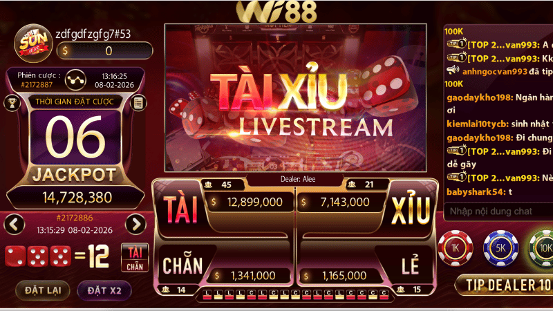 Các thể loại game tài xỉu WI88 phổ biến